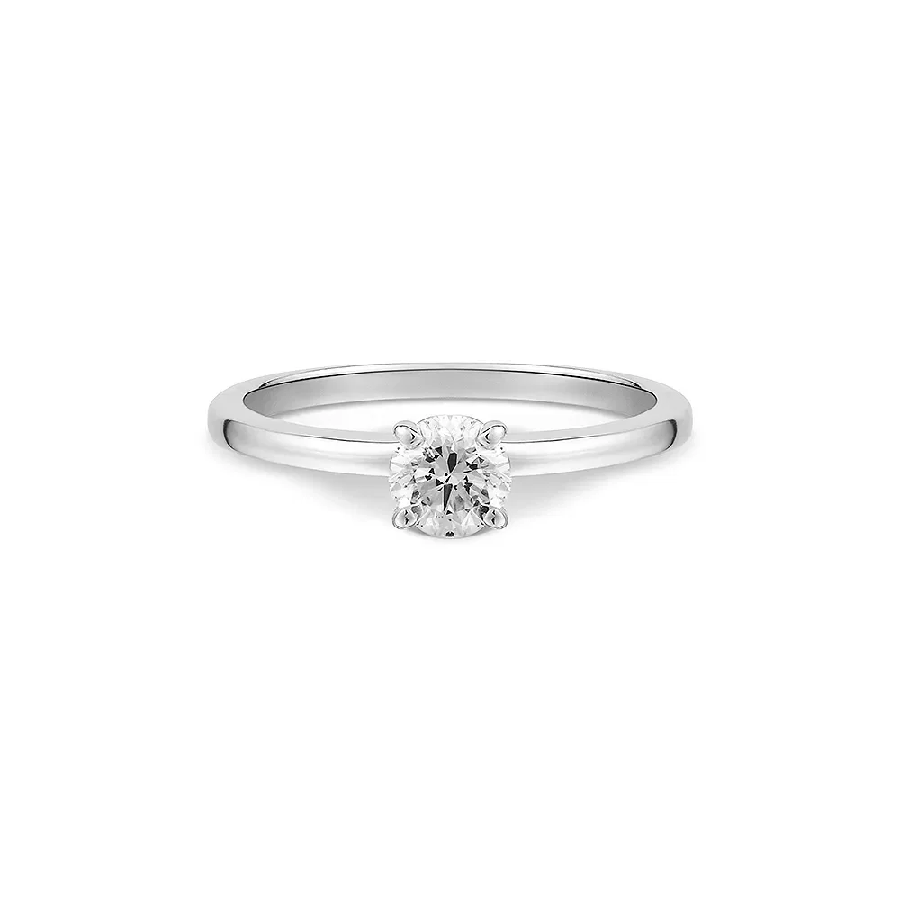 Anel Solitário Classic em Ouro Branco 18k com 0,45ct de Diamante — imagem 1