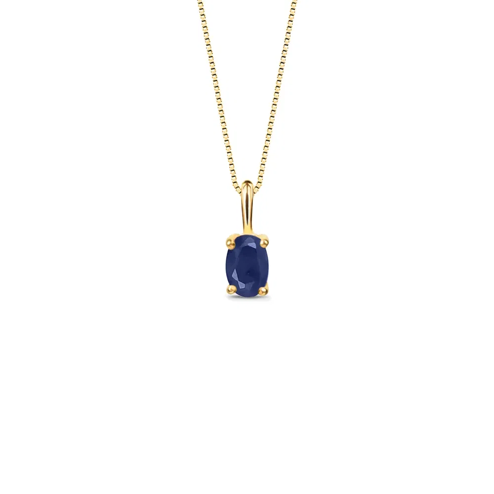 Pingente Cores em Ouro Amarelo 18k e Safira Azul — imagem 1