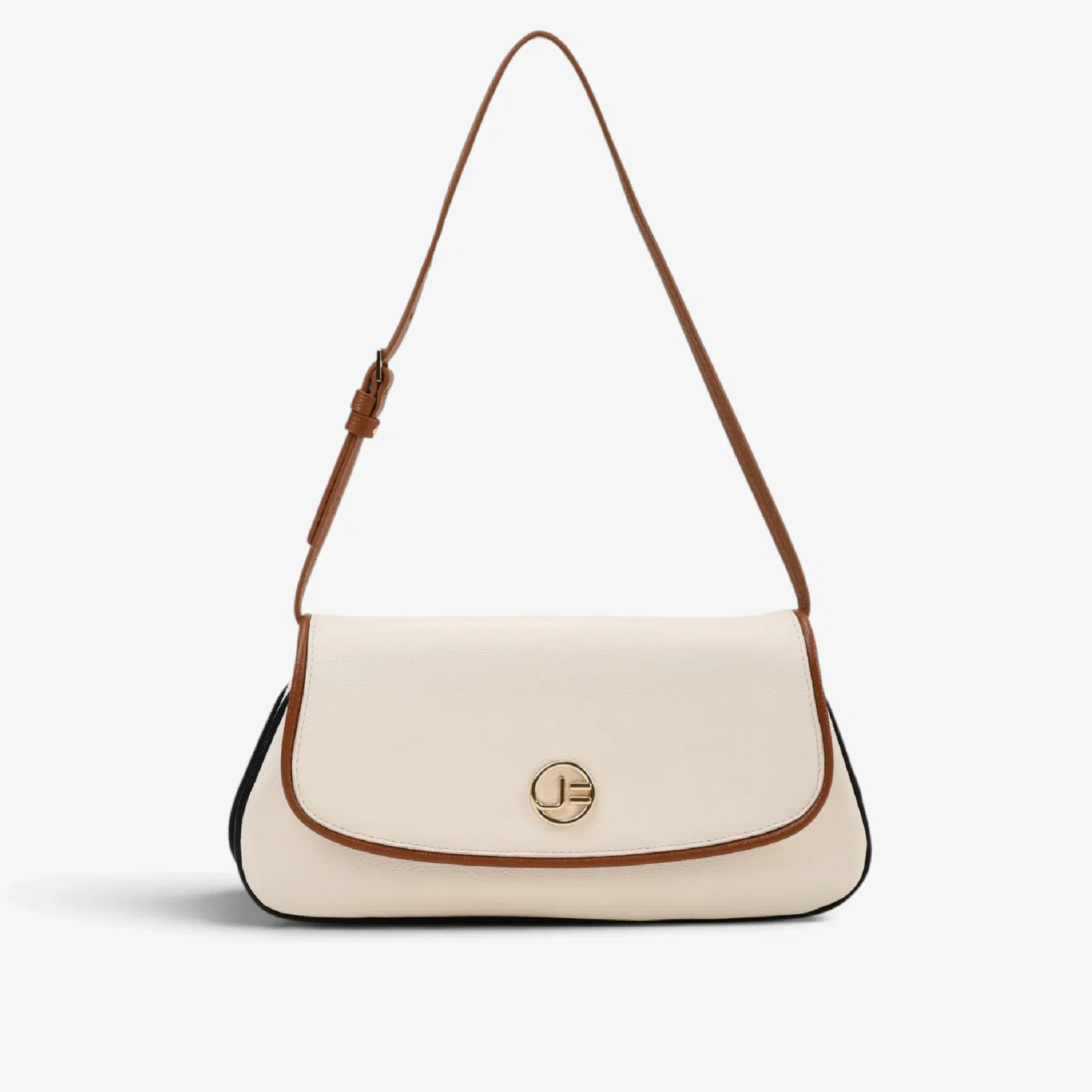 Bolsa Baguete Off White Algodão Couro