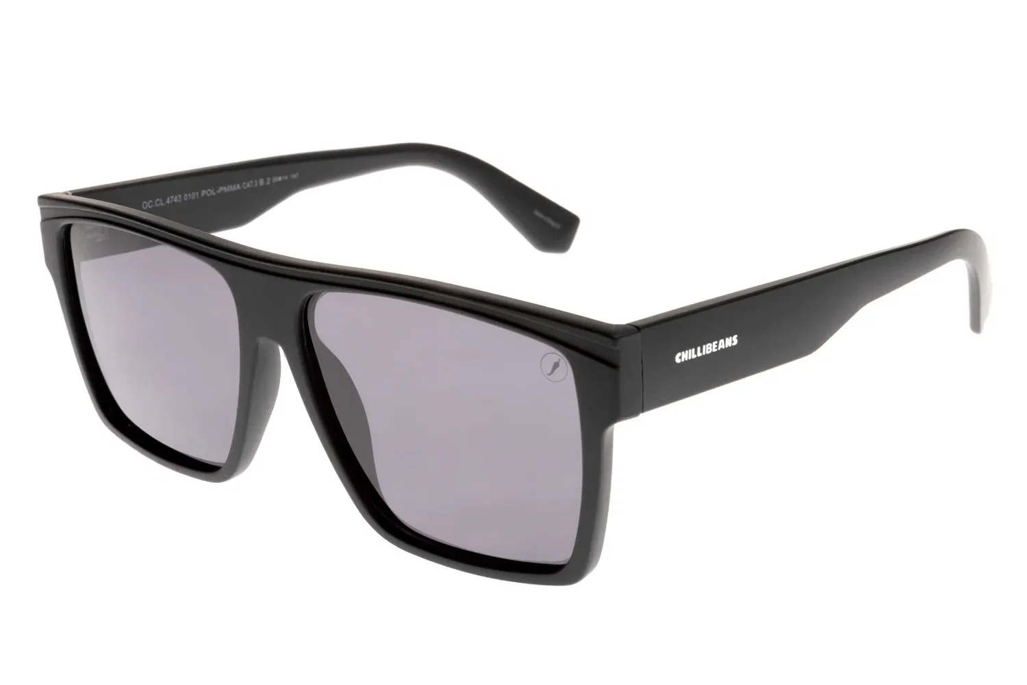 Óculos de Sol Masculino Eco Quadrado Polarizado Preto
