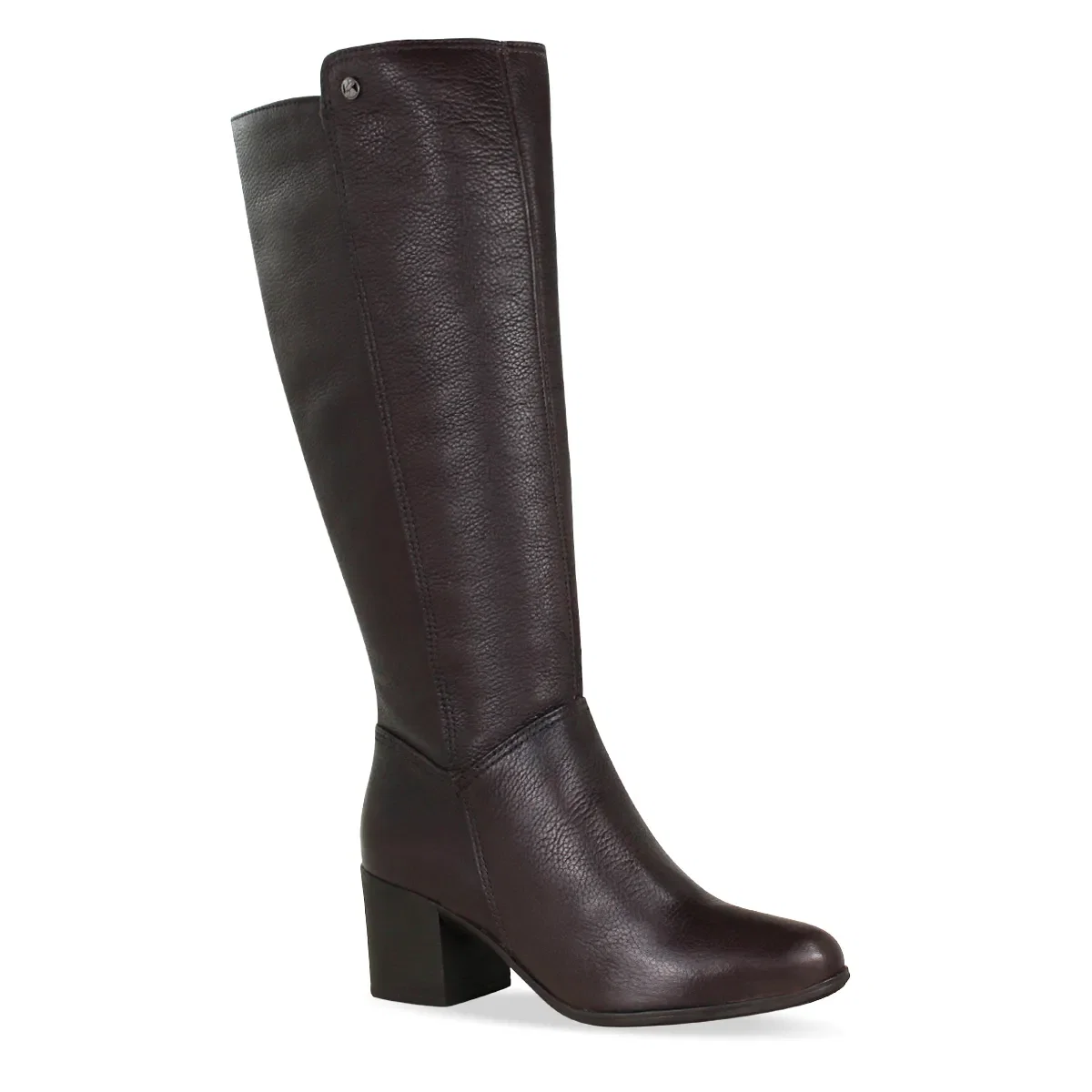 Bota Cano Longo Couro Burnish Marrom — imagem 1