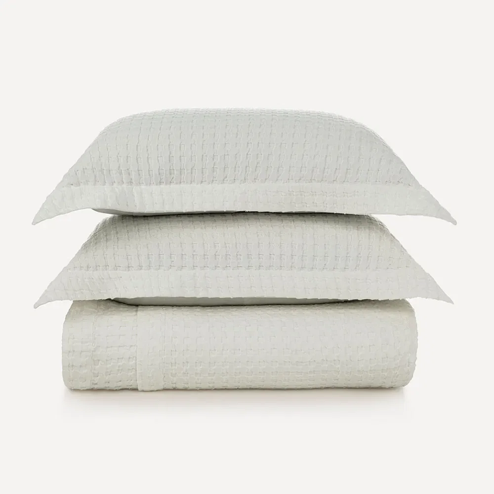Colcha com Porta-travesseiros Albany Branco