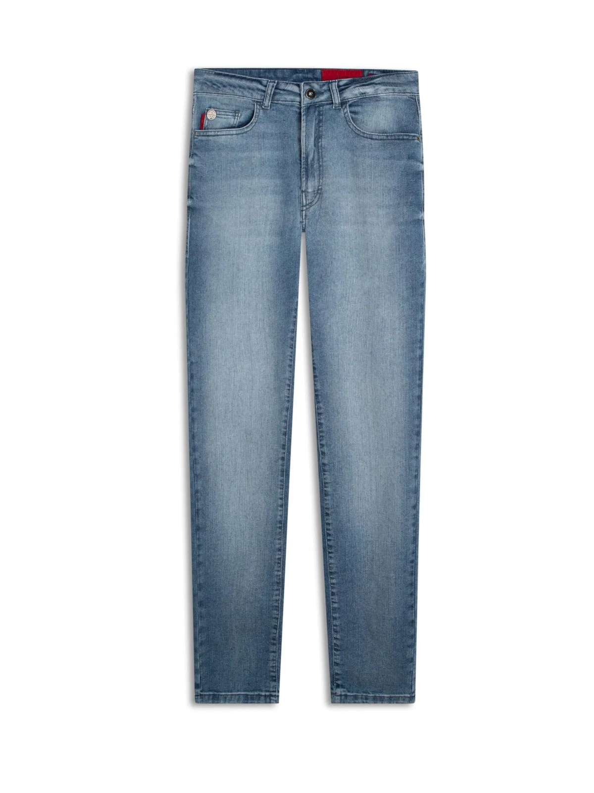 Calça Dark Indigo Elastic Slim 1969- Lav. Claro C/ Grampo — imagem 1