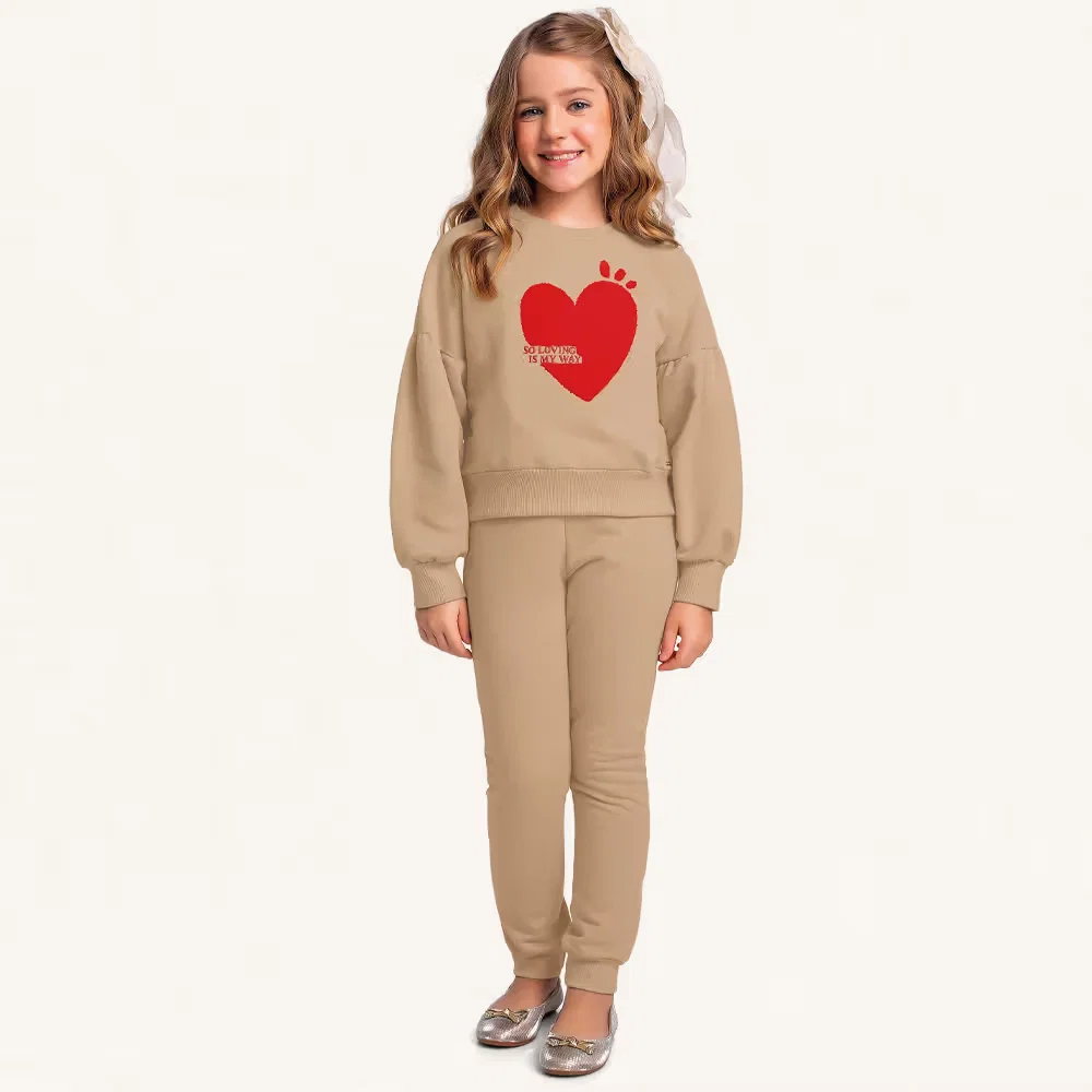 Conjunto blusão e calça em moletom so loving is my way — imagem 1