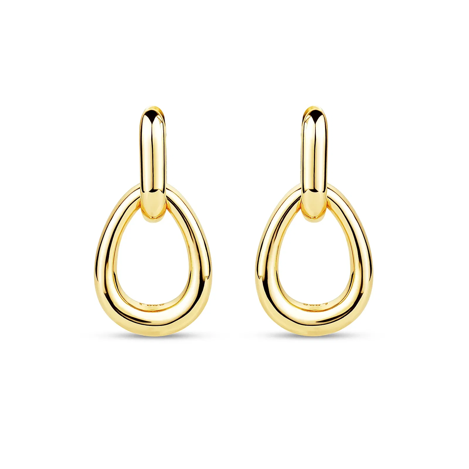 Brinco Life em Prata 925 com Banho de Ouro Amarelo 18k