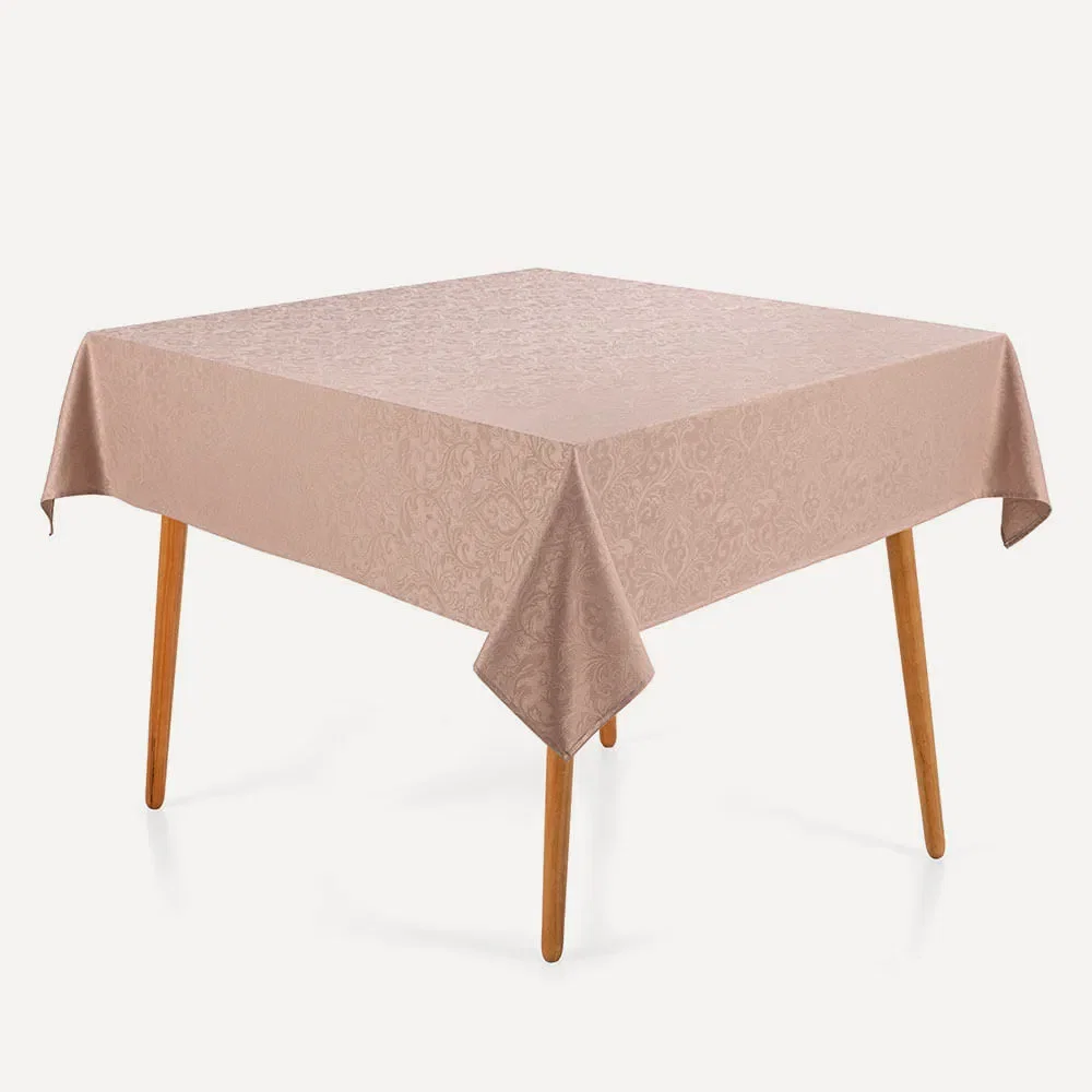 Toalha de Mesa Quadrada 8 Lugares Jacquard Blanka Rosé — imagem 1