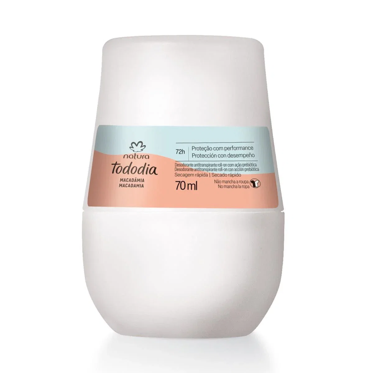 Desodorante Antitranspirante Roll-on Tododia Macadâmia 70 ml — imagem 1
