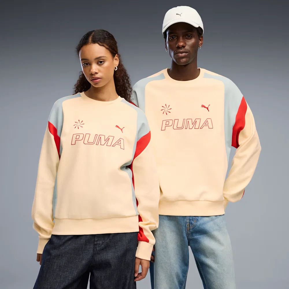 Moletom FUTURE.Puma.ARCHIVE Relaxed Moto Crew Unissex
