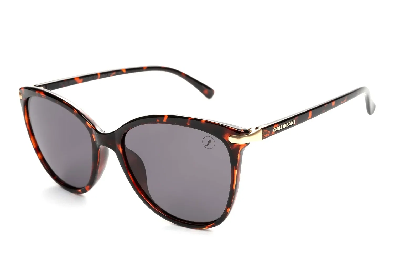 Óculos de Sol Feminino Chilli Beans Redondo Preto Marrom — imagem 1