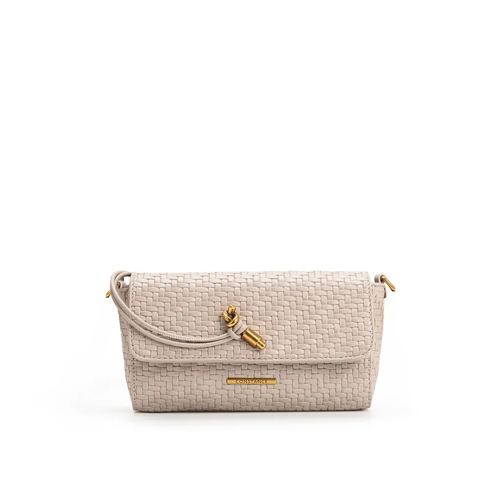 Bolsa Tiracolo Textura Tressê Bege — imagem 1