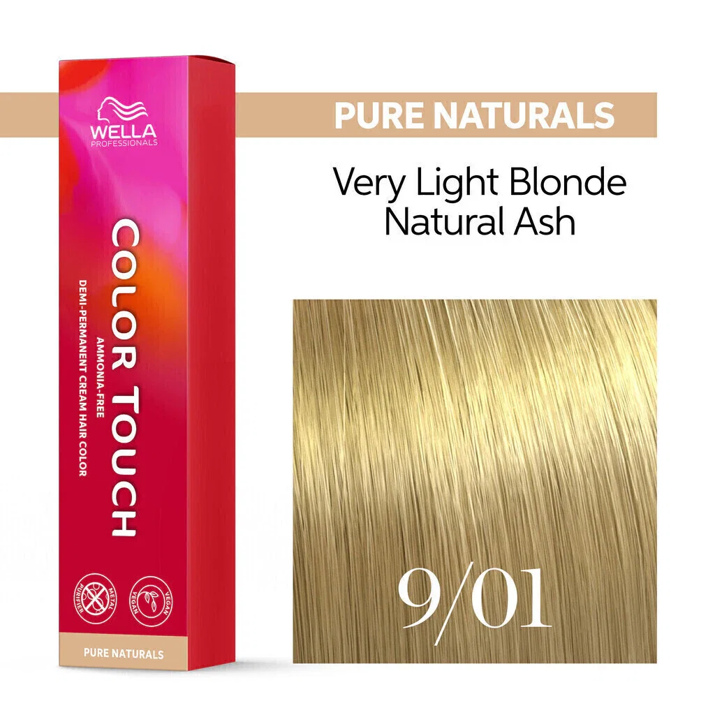 Tonalizante Wella Color Touch 9/01 Louro Ultraclaro Natural Acinzentado