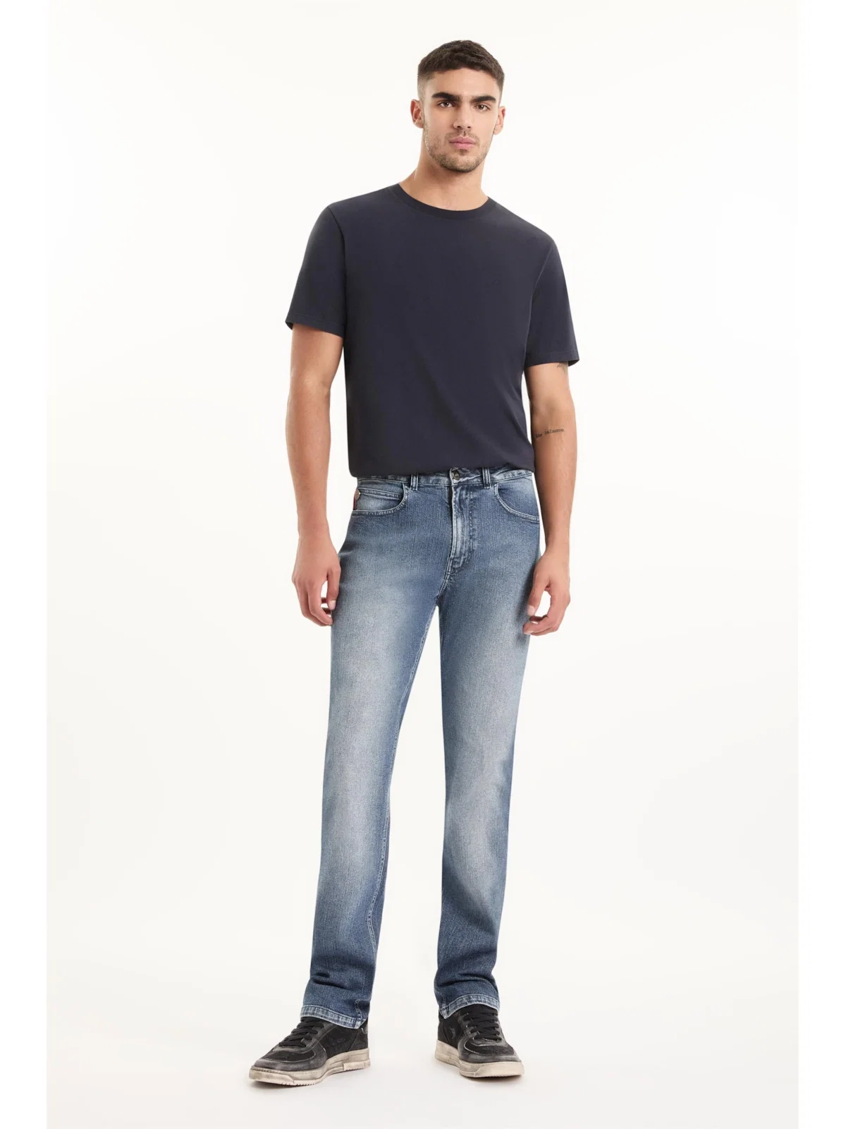 Calça Classic Denim Elastic Slim Lav.Medio — imagem 1