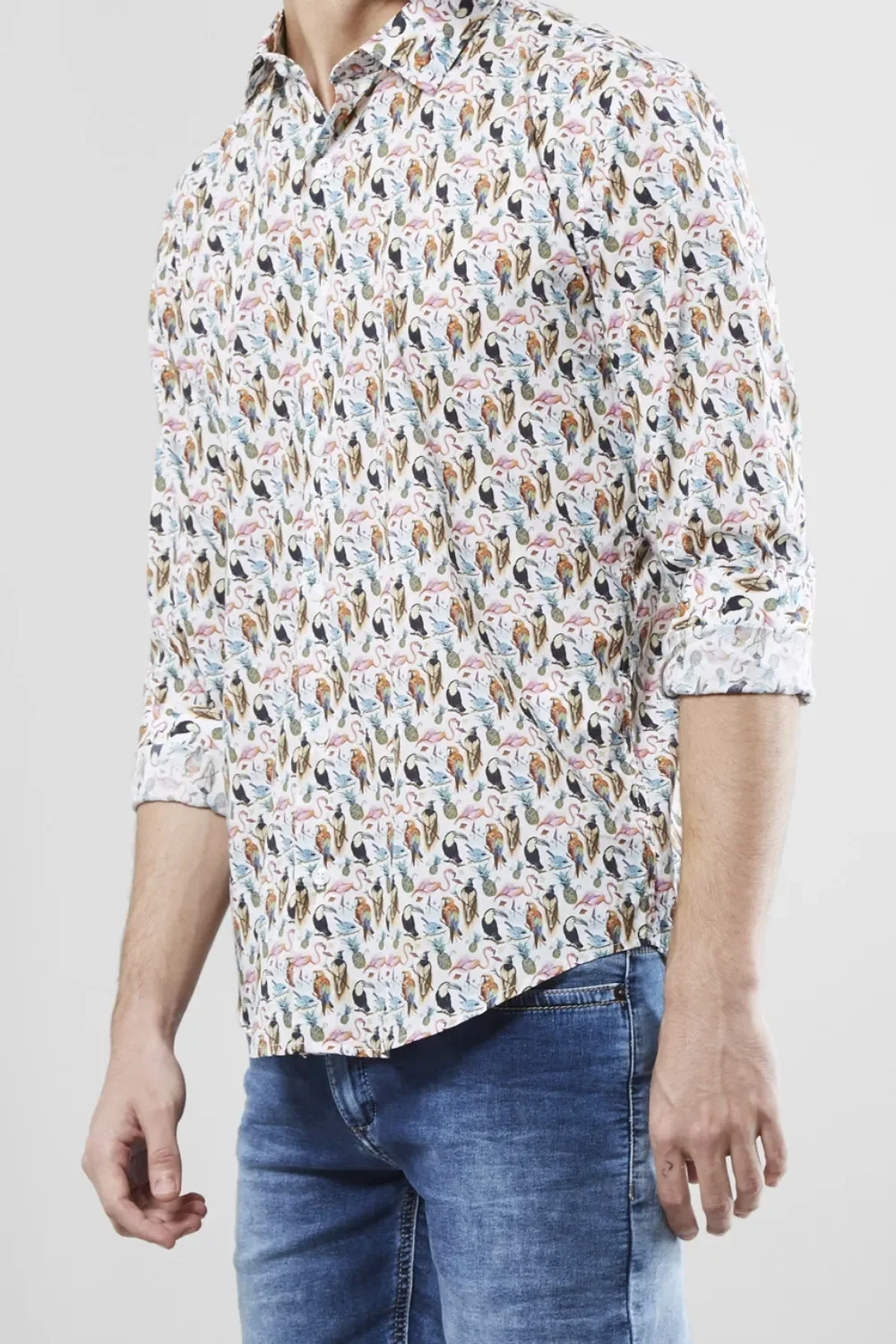 Camisa Enxuto Estampa Tropical