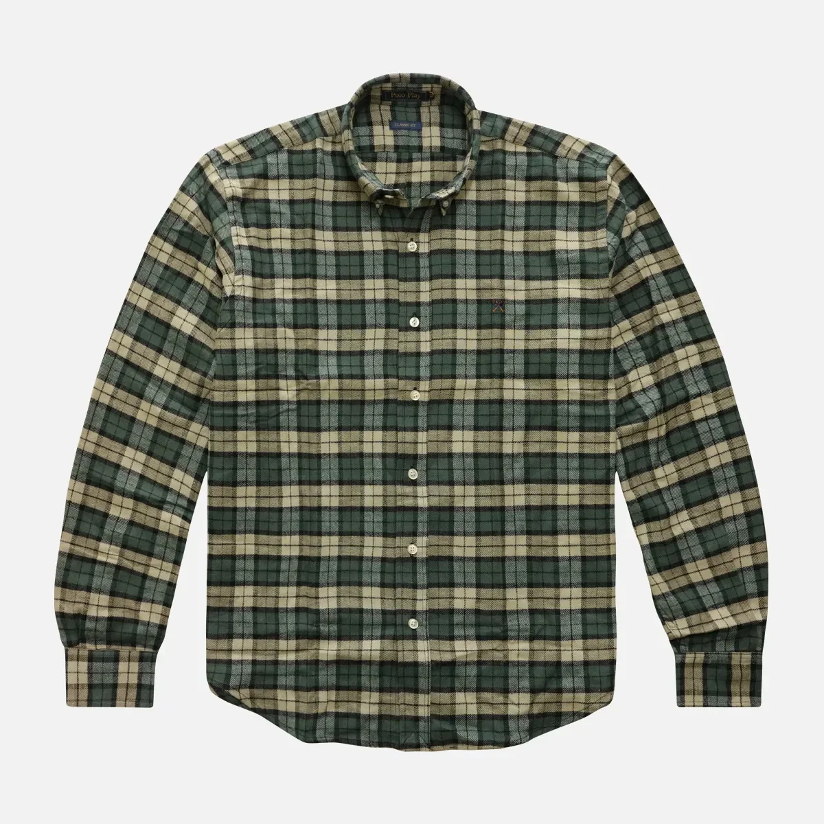 Camisa Classic Flanela Button-Down Manga Longa