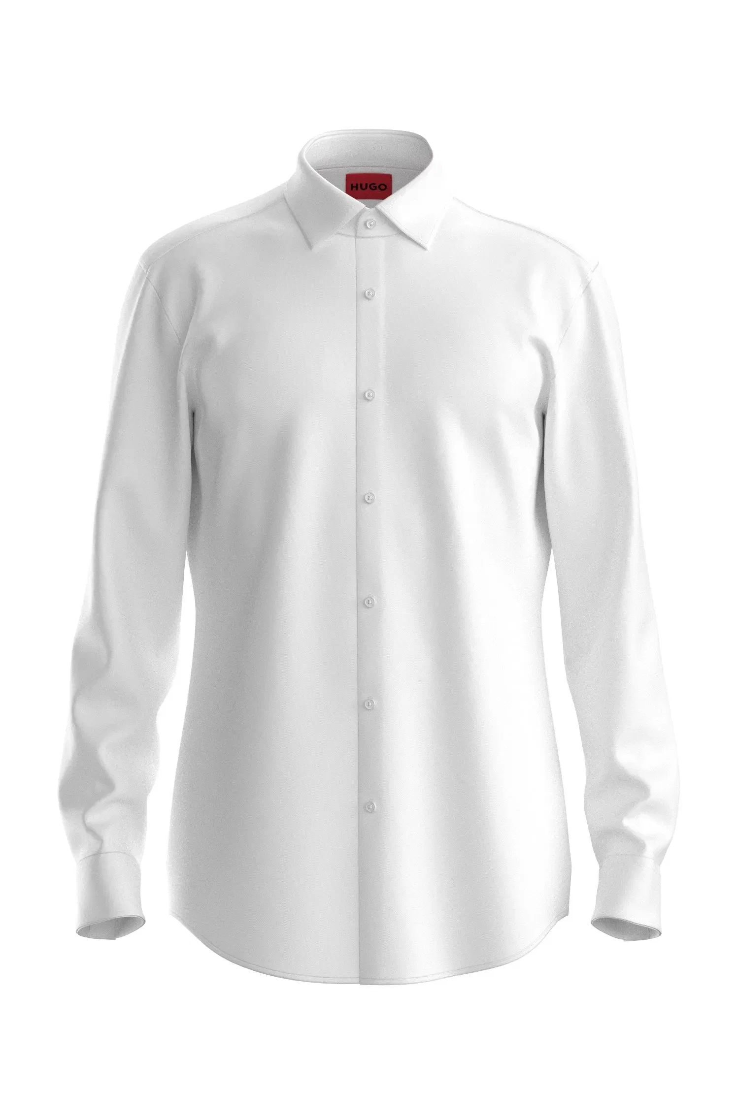 Camisa Slim Fit Em Jersey De Mistura De Algodão — imagem 1