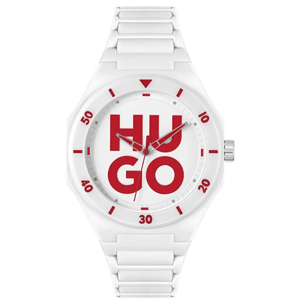 Relógio Hugo Masculino Couro Branco 1530329