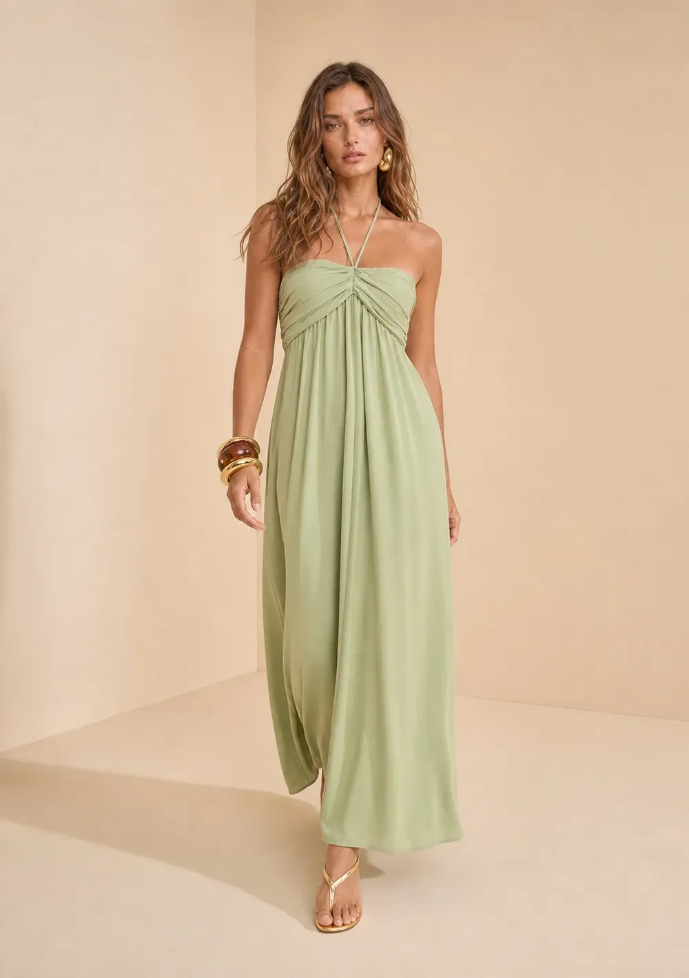 Vestido Longo Flora Verde