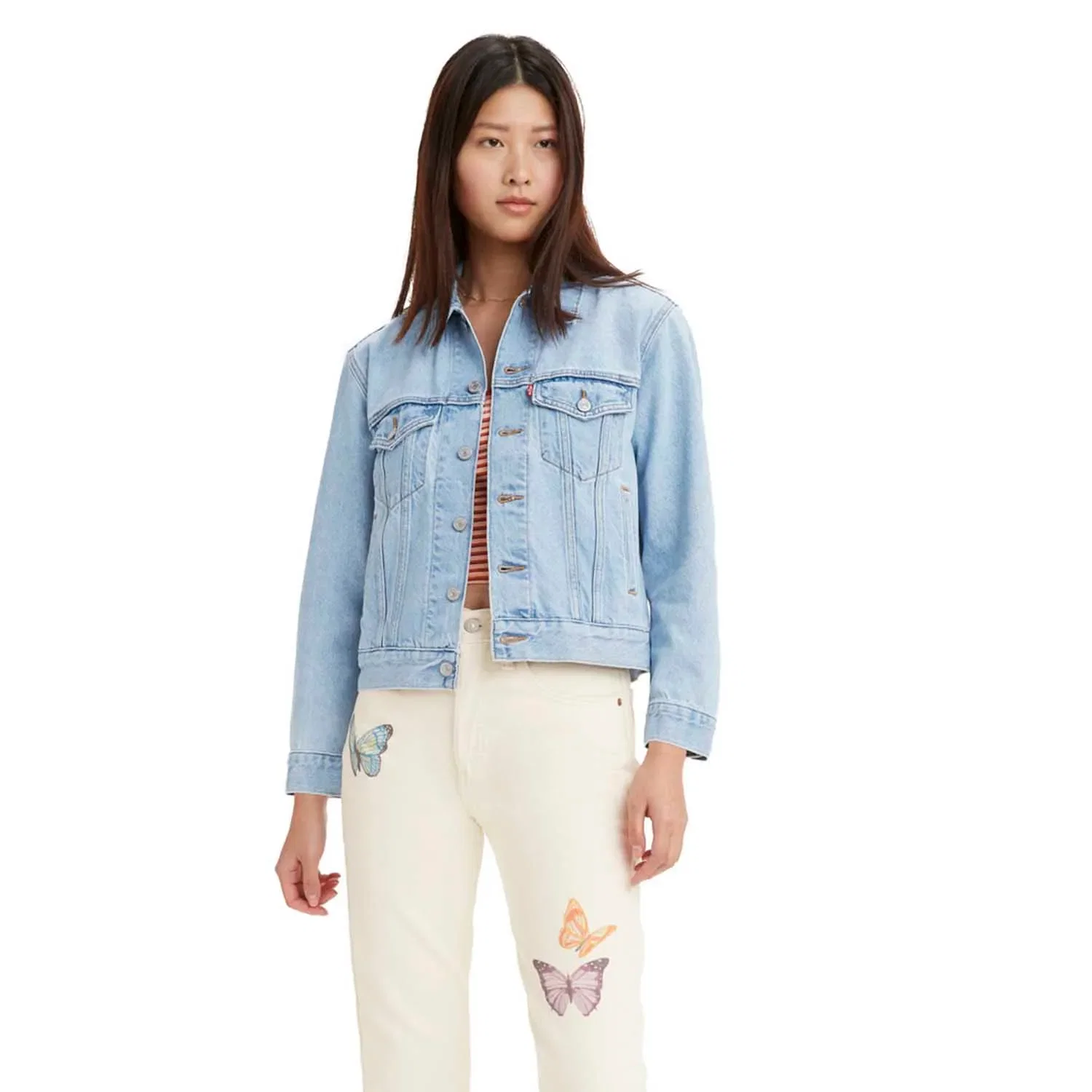 Jaqueta Levi's® Ex-Boyfriend Trucker Lavagem Clara — imagem 1