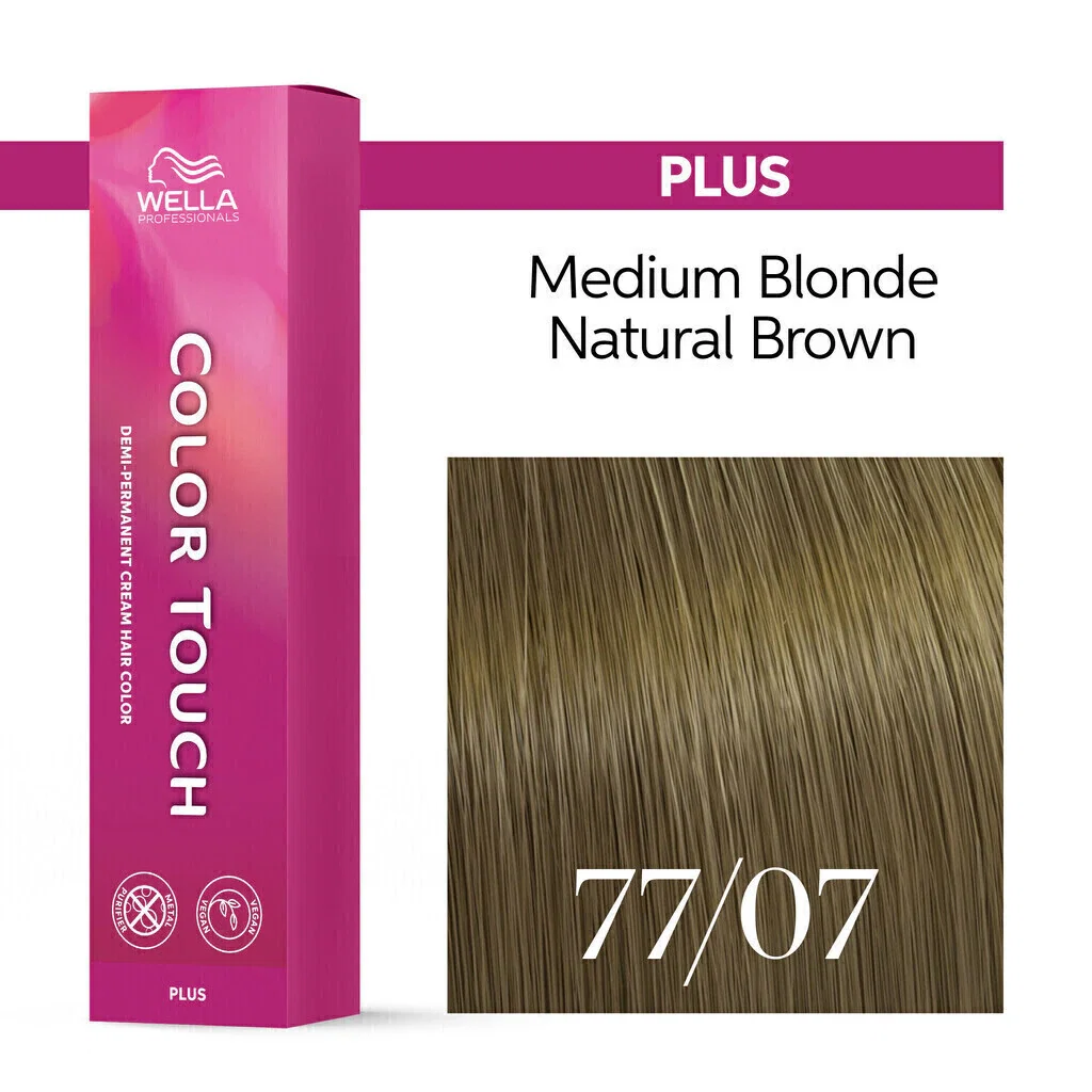 Tonalizante Wella Color Touch Plus 77/07 Louro Médio Intenso Natural Marrom