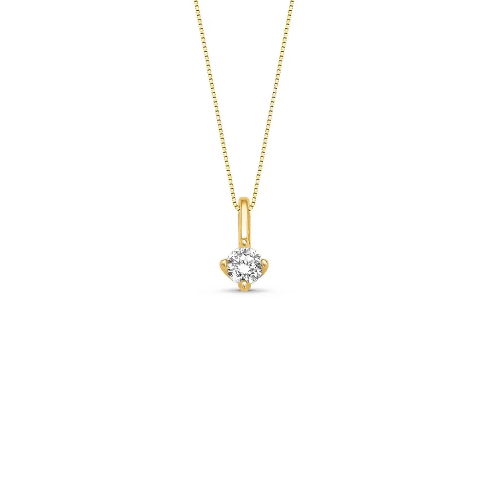 Pingente Solitário Classic em Ouro Amarelo 18k com 0,09ct de Diamante — imagem 1