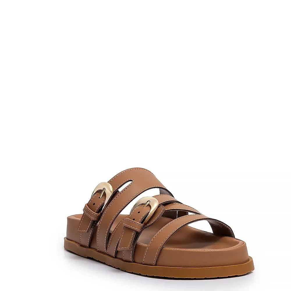 Papete Caramelo Fivelas