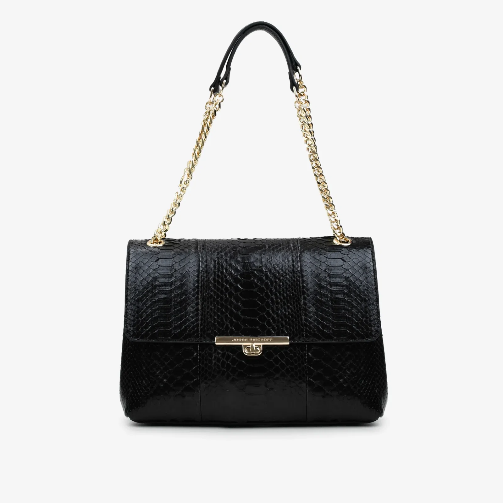 Bolsa De Ombro Preto Cobra Python