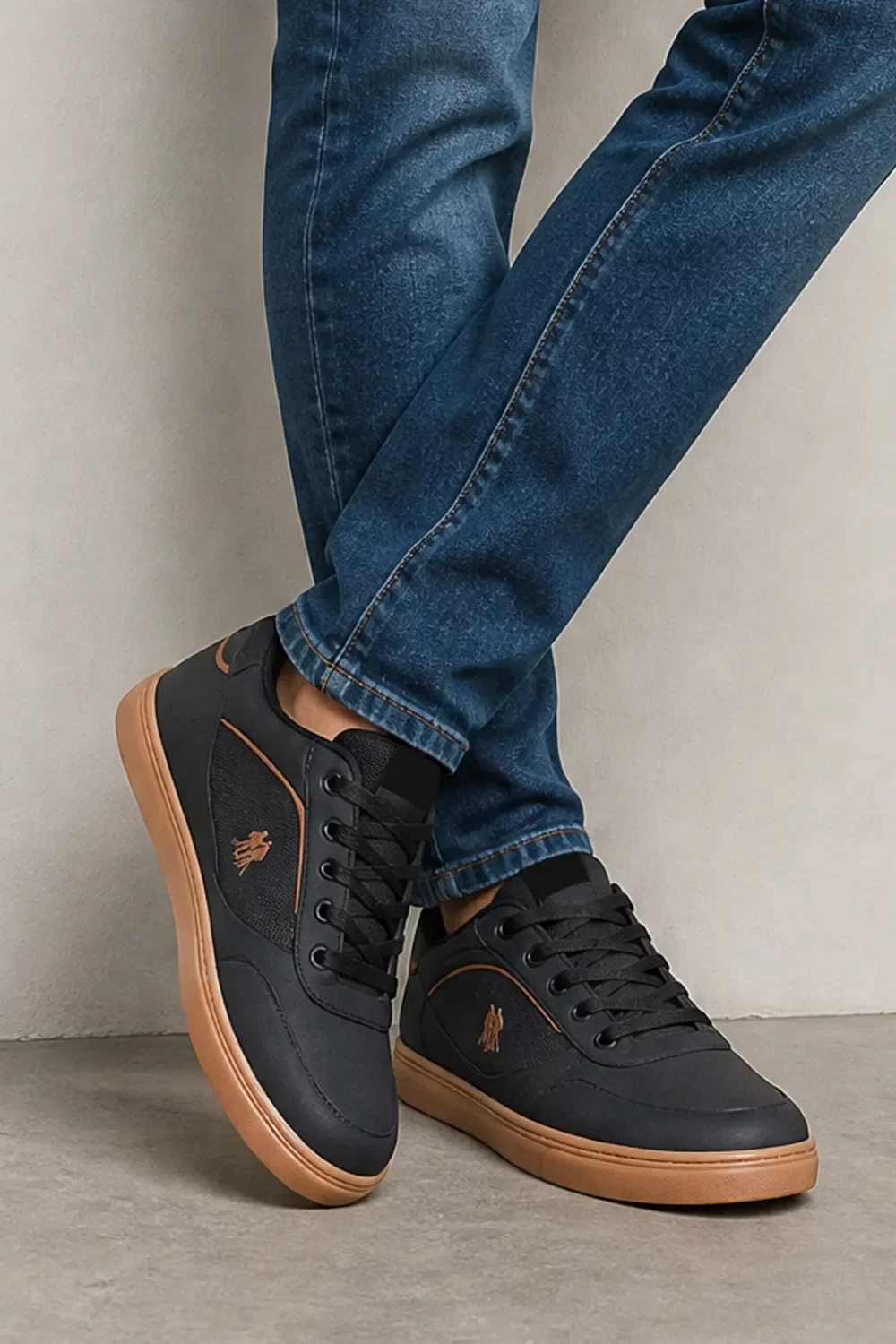 Tênis Casual Street Leve e Confortável Polo Wear Preto