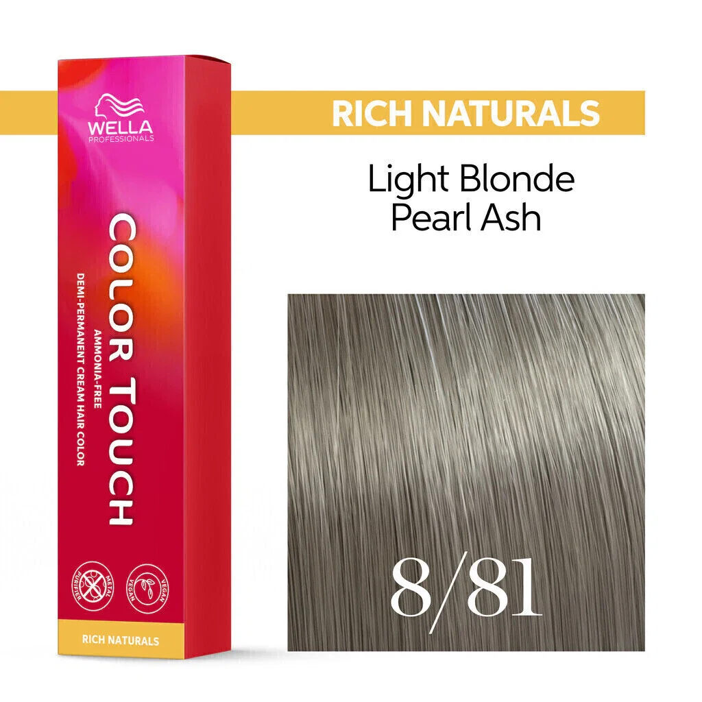 Tonalizante Wella Color Touch 8/81 Louro Claro Pérola Acinzentado