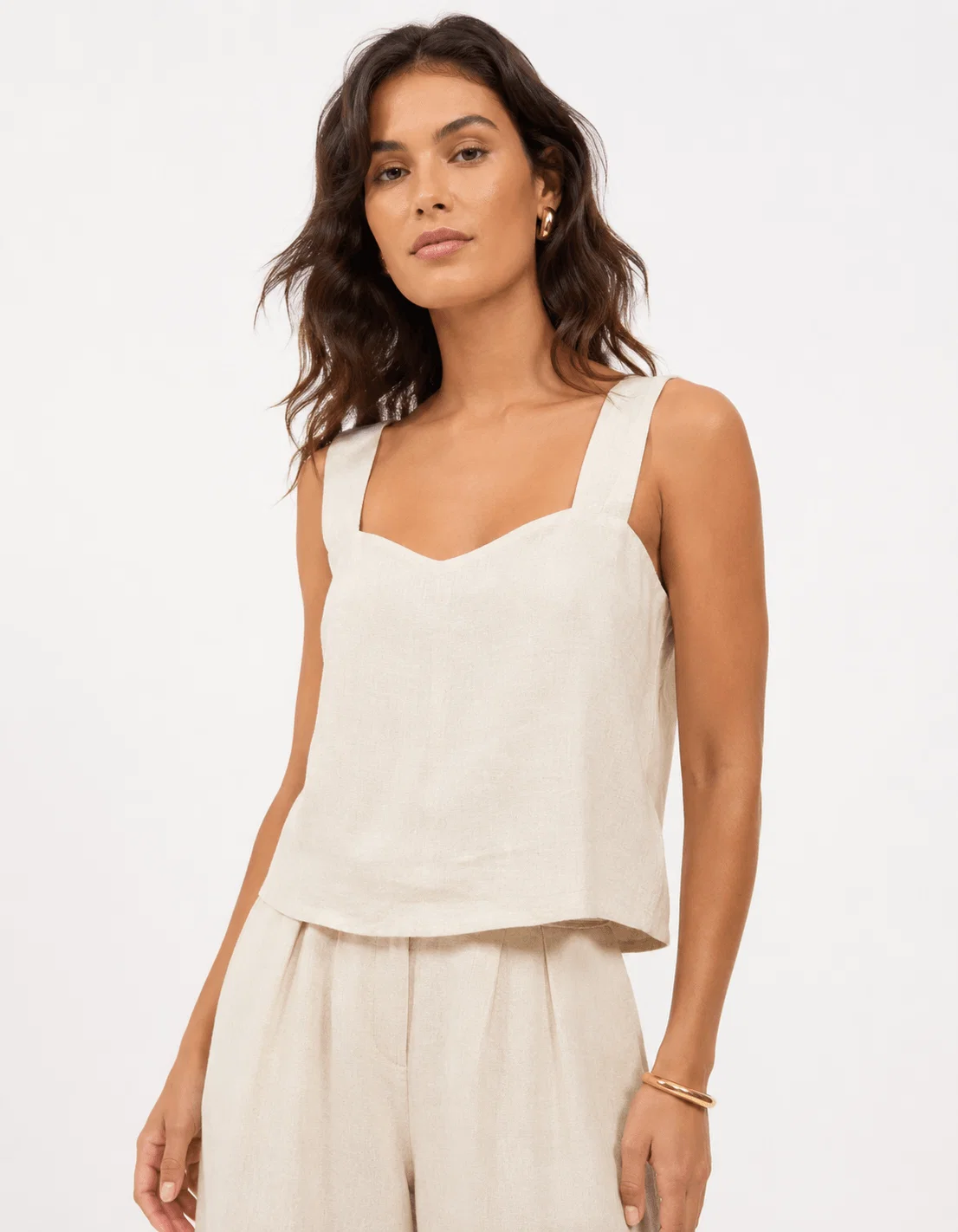 Blusa Alça Larga Decote Quadrado - Off White