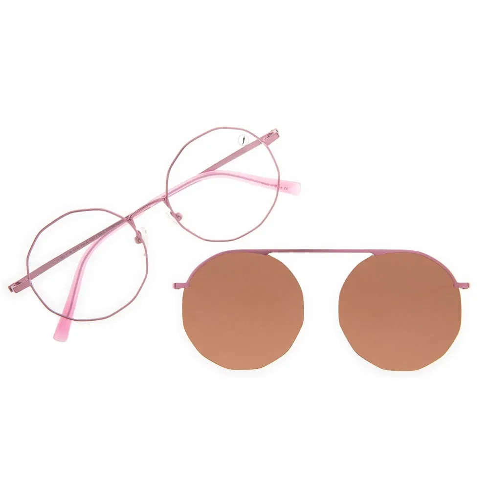 Armação Para Óculos de Grau Feminino Multi Polarizado Rosé