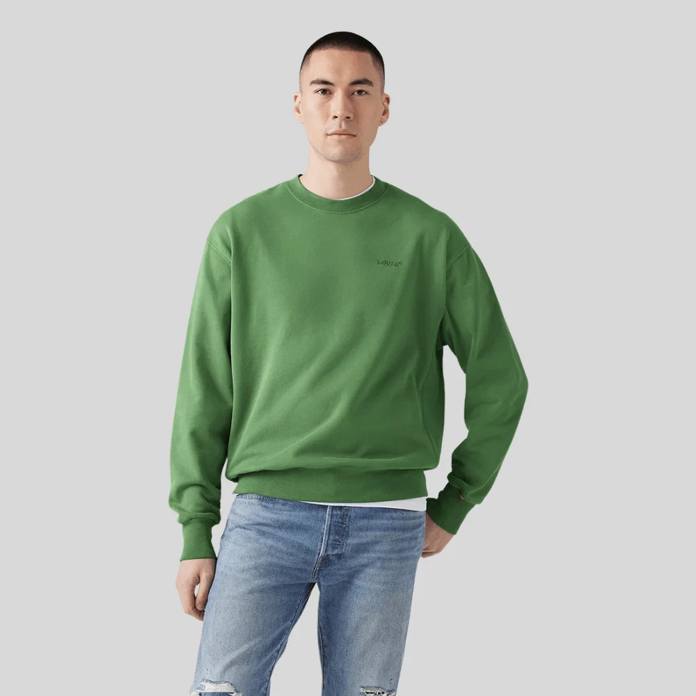 Moletom Levi's® Authentic Crew Verde sem Capuz