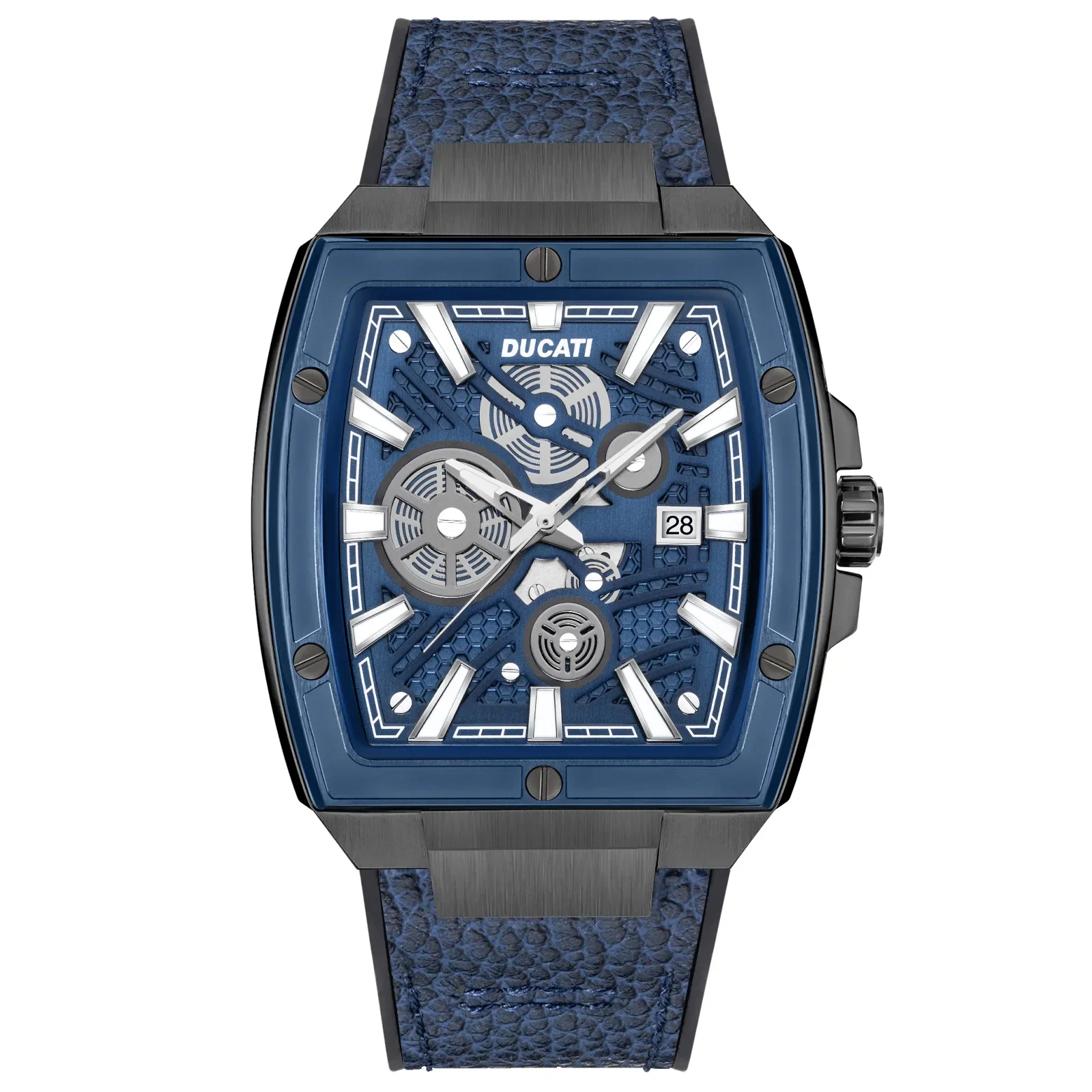 Relógio Ducati DT002 Masculino Silicone e Couro Azul DTWGB0000703 — imagem 1