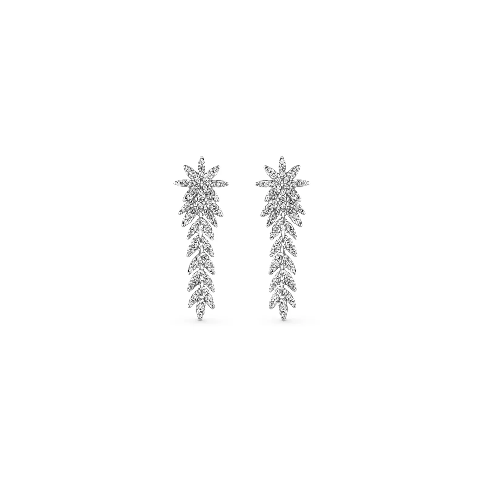 Brinco Fiori em Ouro Branco 18k com Diamantes 1,29 ct — imagem 1