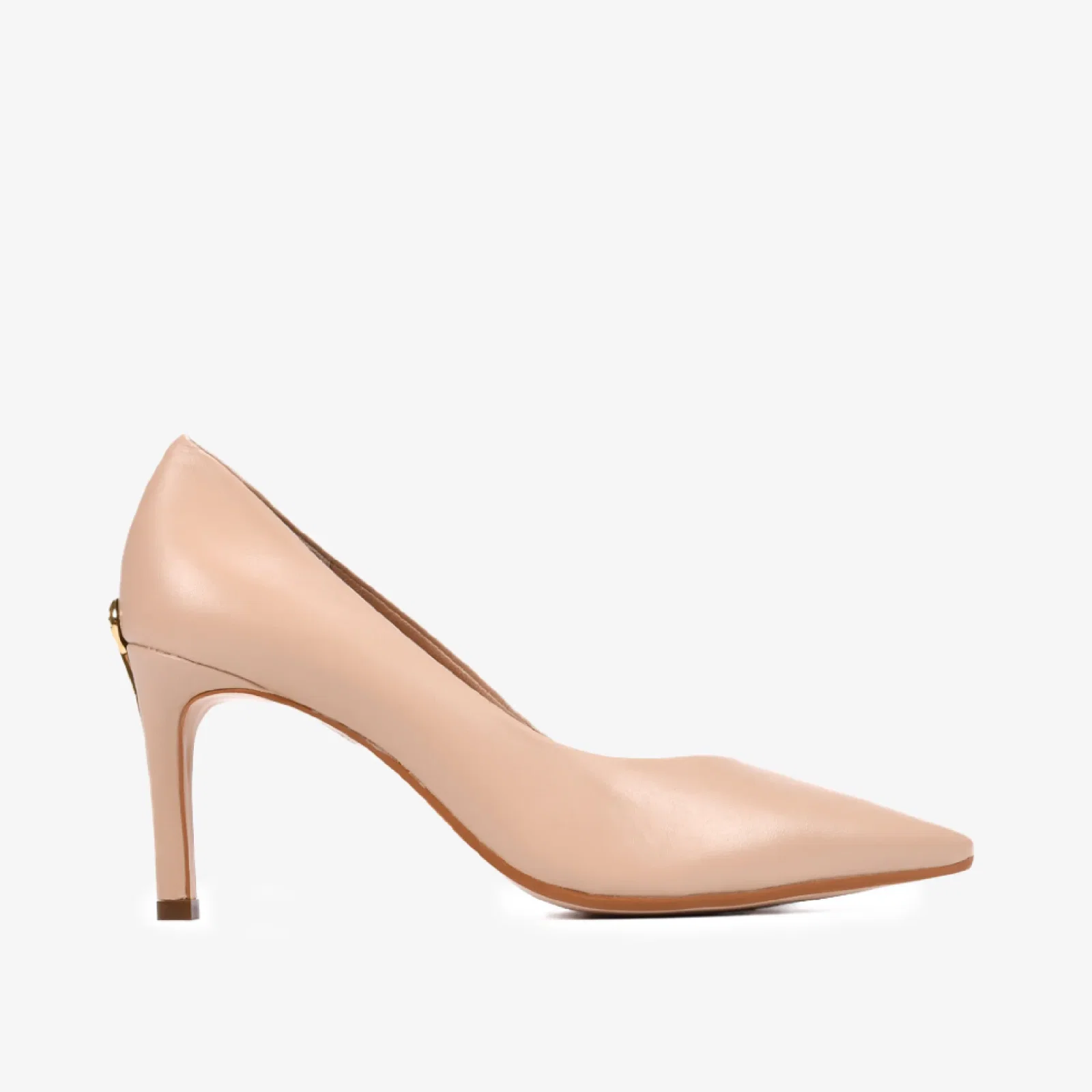 Scarpin Nude Salto Médio Mandala JB Couro — imagem 1