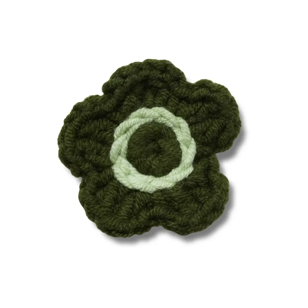 Flor de Crochê Verde