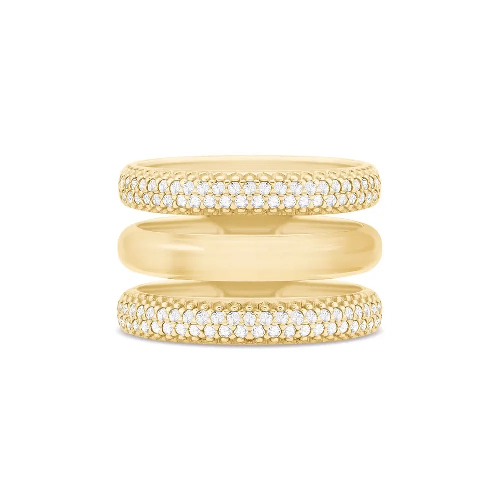 Anel Lumiere em Ouro Amarelo 18k com Diamantes — imagem 1