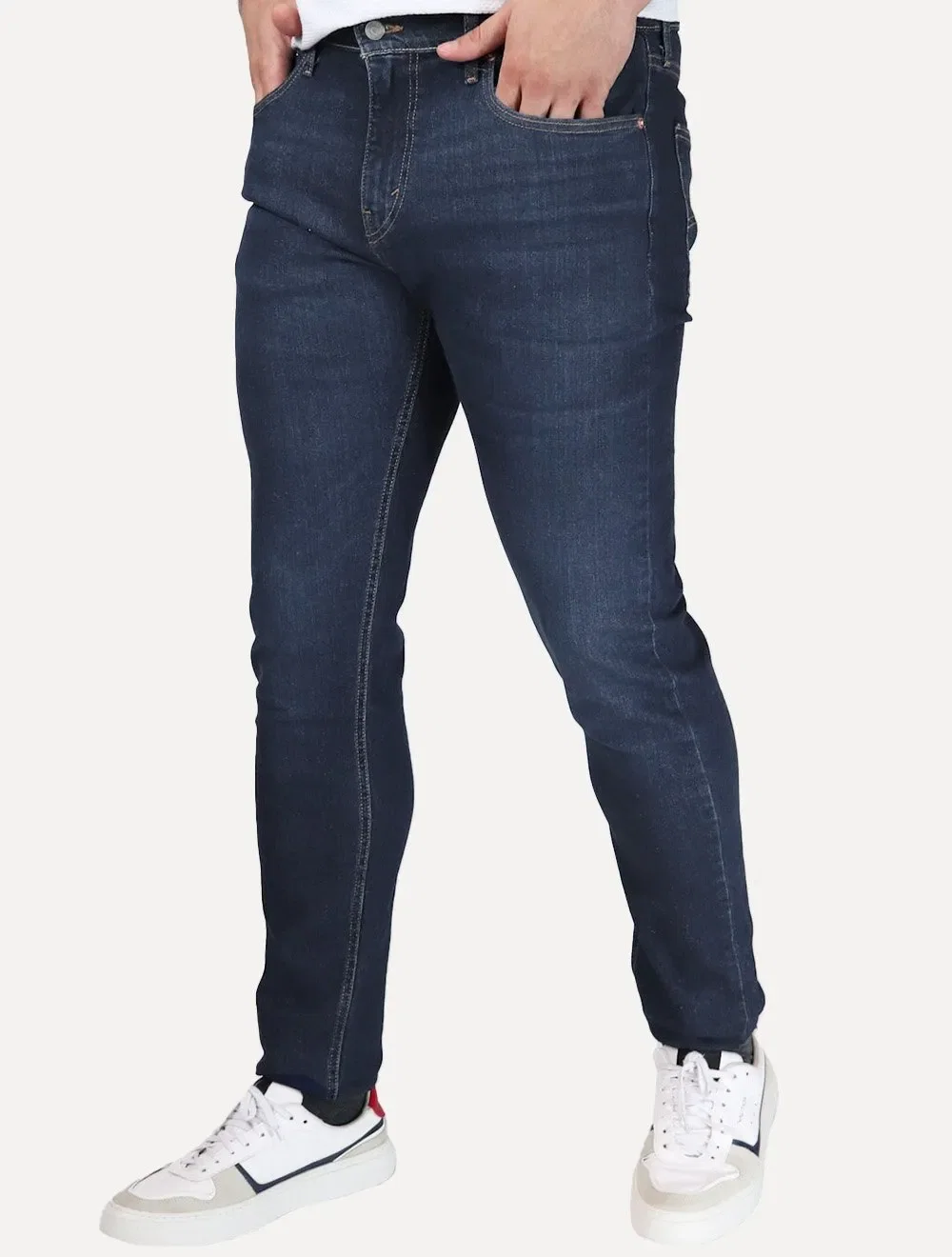 Calça Levis Jeans Masculina 512 Slim Taper Stretch Azul Escura