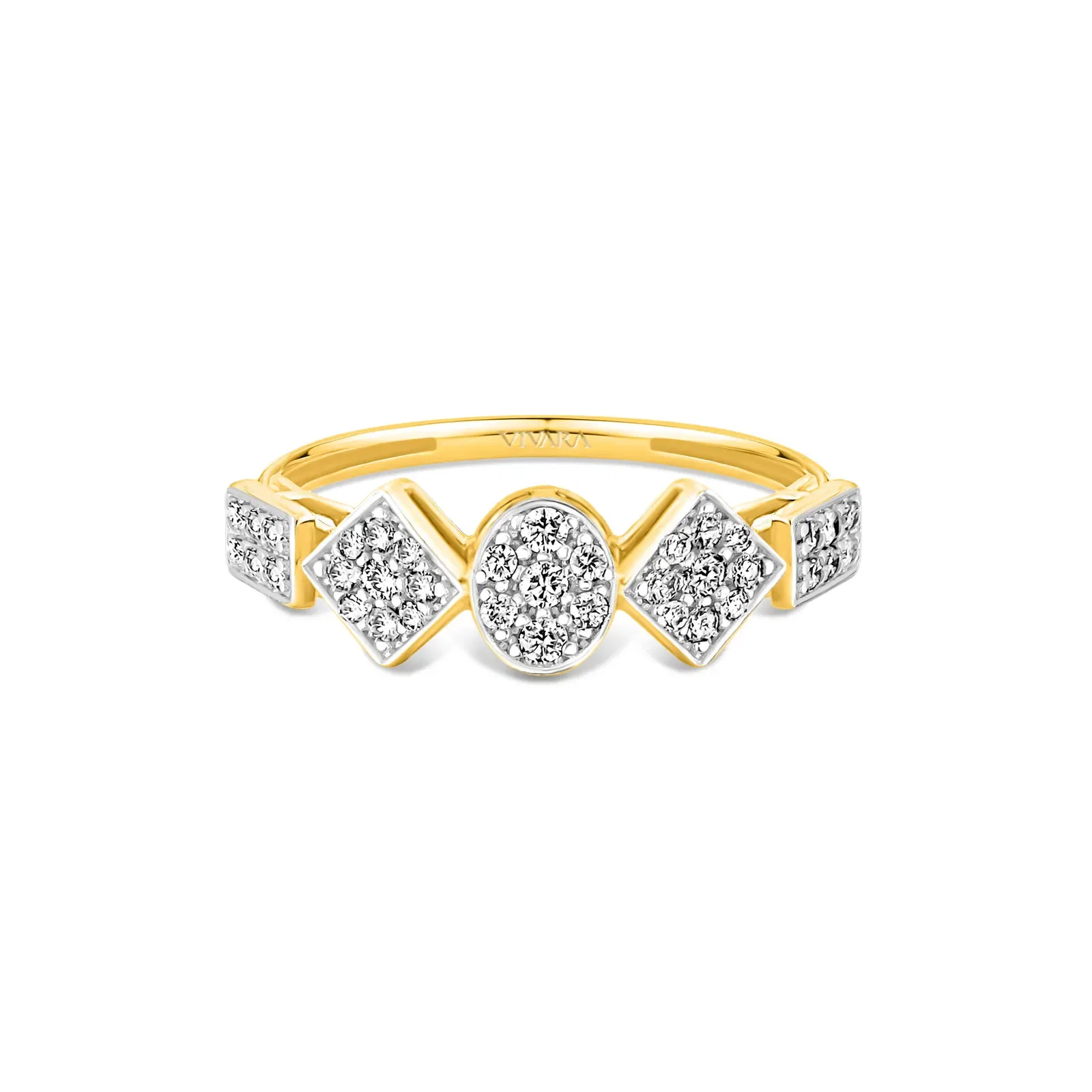 Anel Sommet em Ouro Amarelo 18k com Diamantes 0,30 ct — imagem 1
