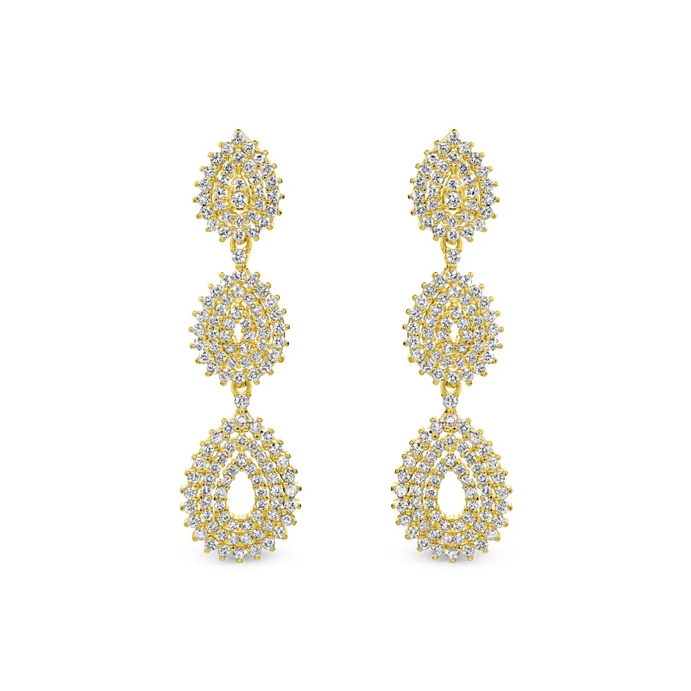 Brinco Classic em Ouro Amarelo 18k com Diamantes — imagem 1