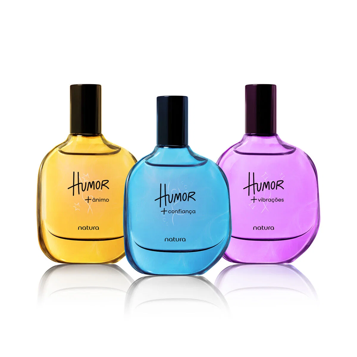 Kit Deo Colônia Natura Humor +Ânimo, +Vibrações e +Confiança 25 ml (3 produtos)