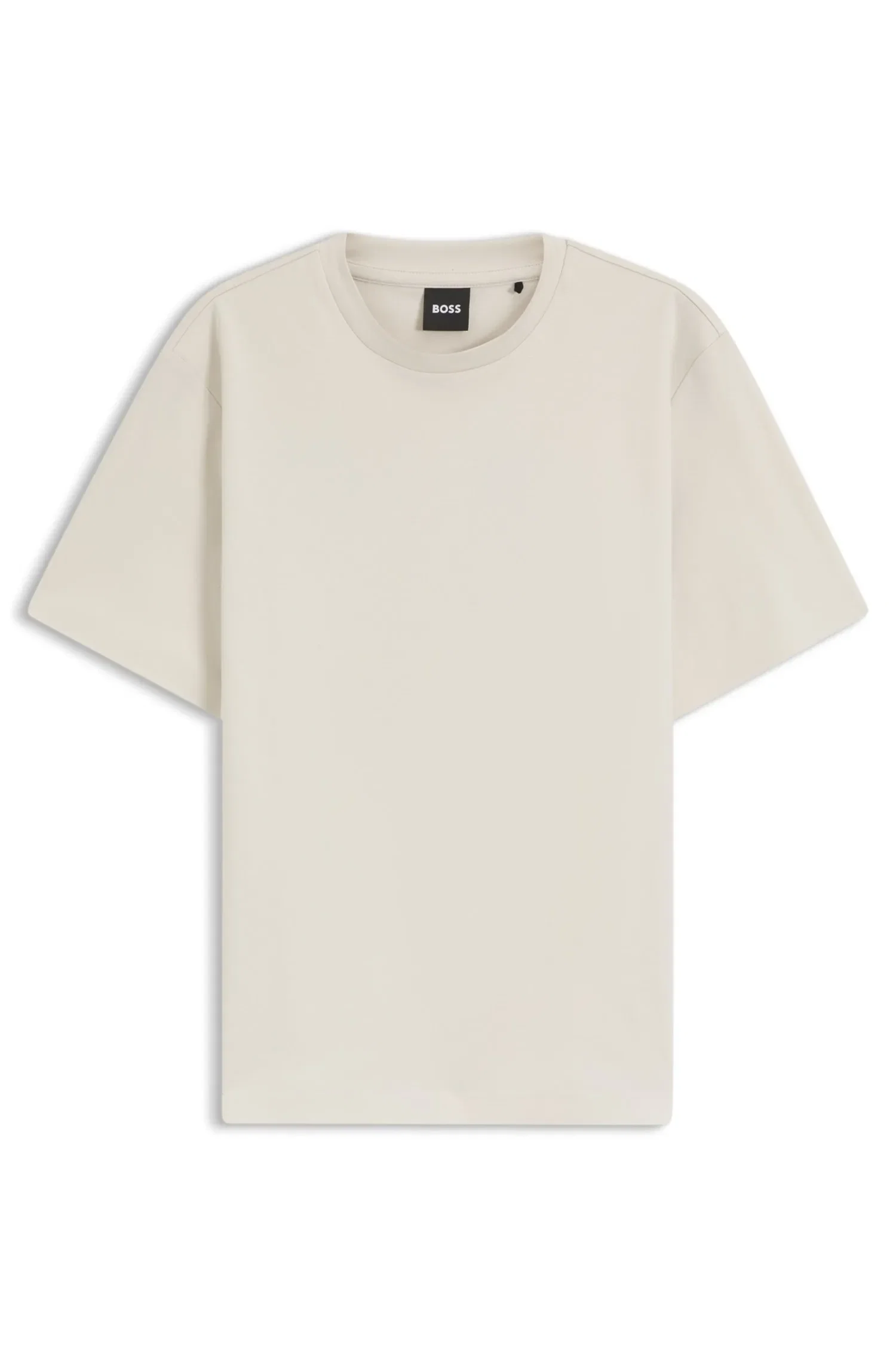Camiseta De Ajuste Descontraído Em Algodão Mercerizado