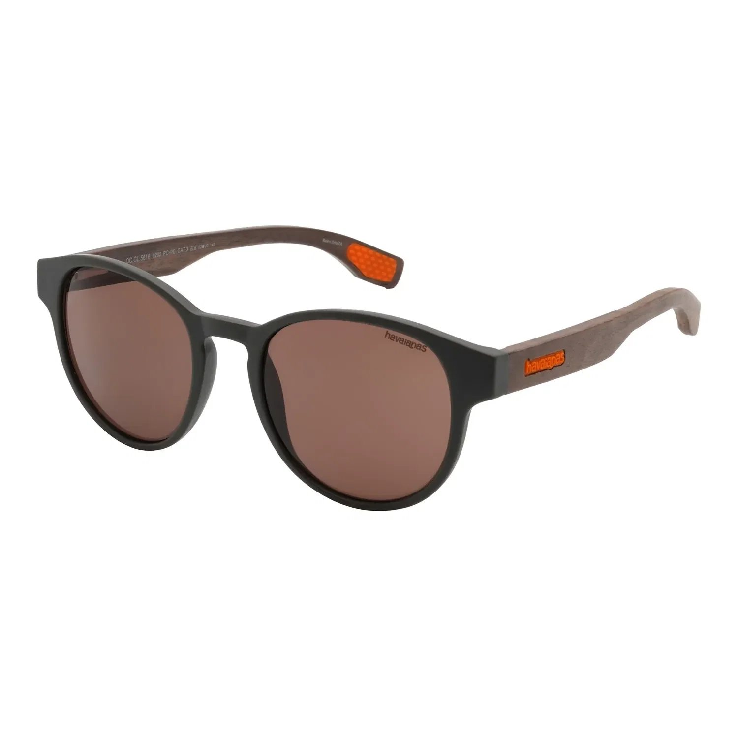 Óculos de Sol Unissex Havaianas Redondo Marrom