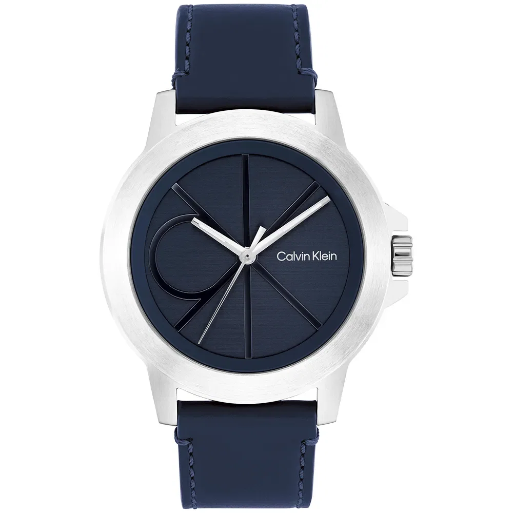 Relógio Calvin Klein Ck Reset Masculino em Couro Azul 25200525 — imagem 1