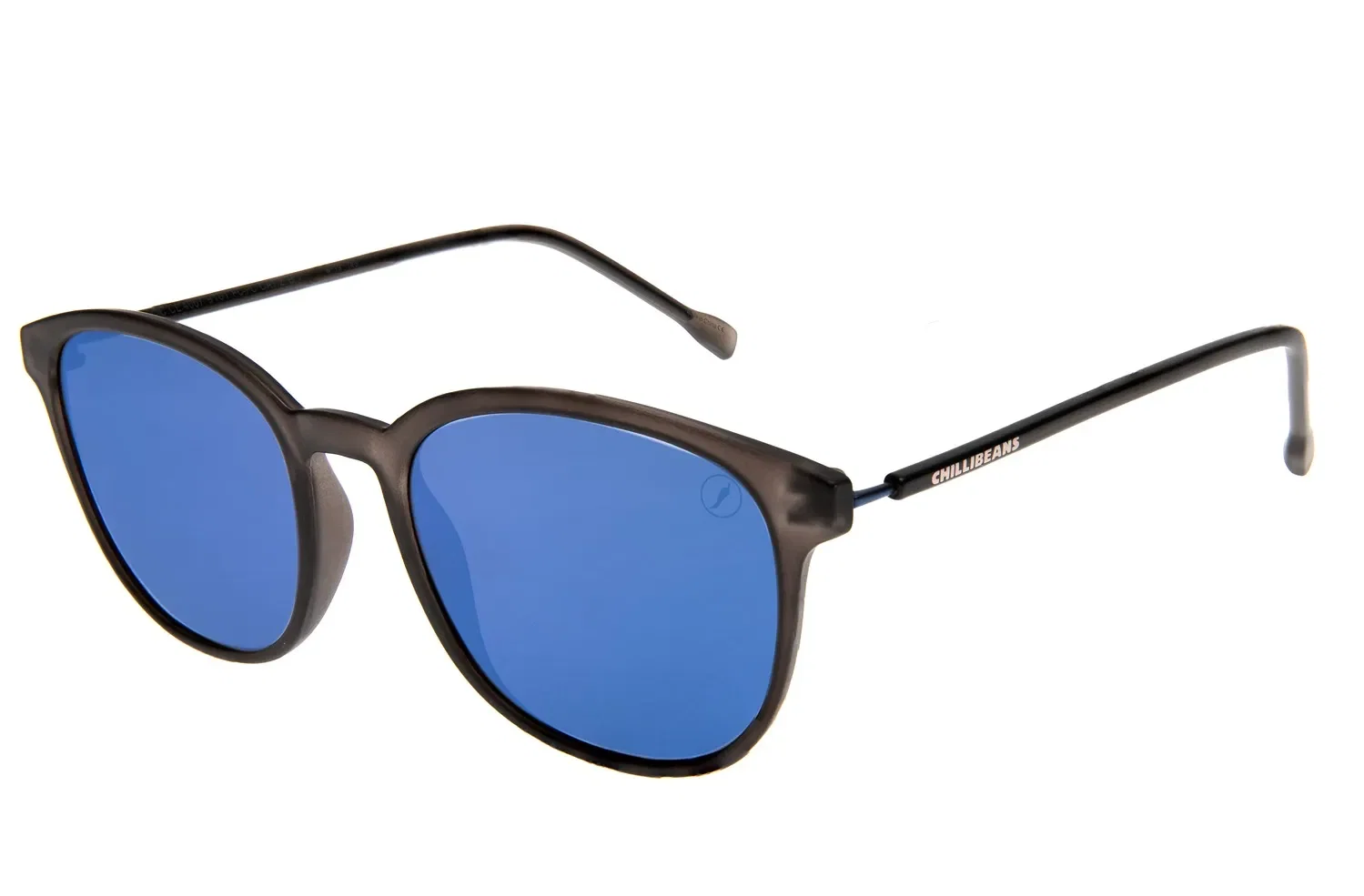 Óculos de Sol Feminino Chilli Beans Redondo Casual Azul Espelhado — imagem 1