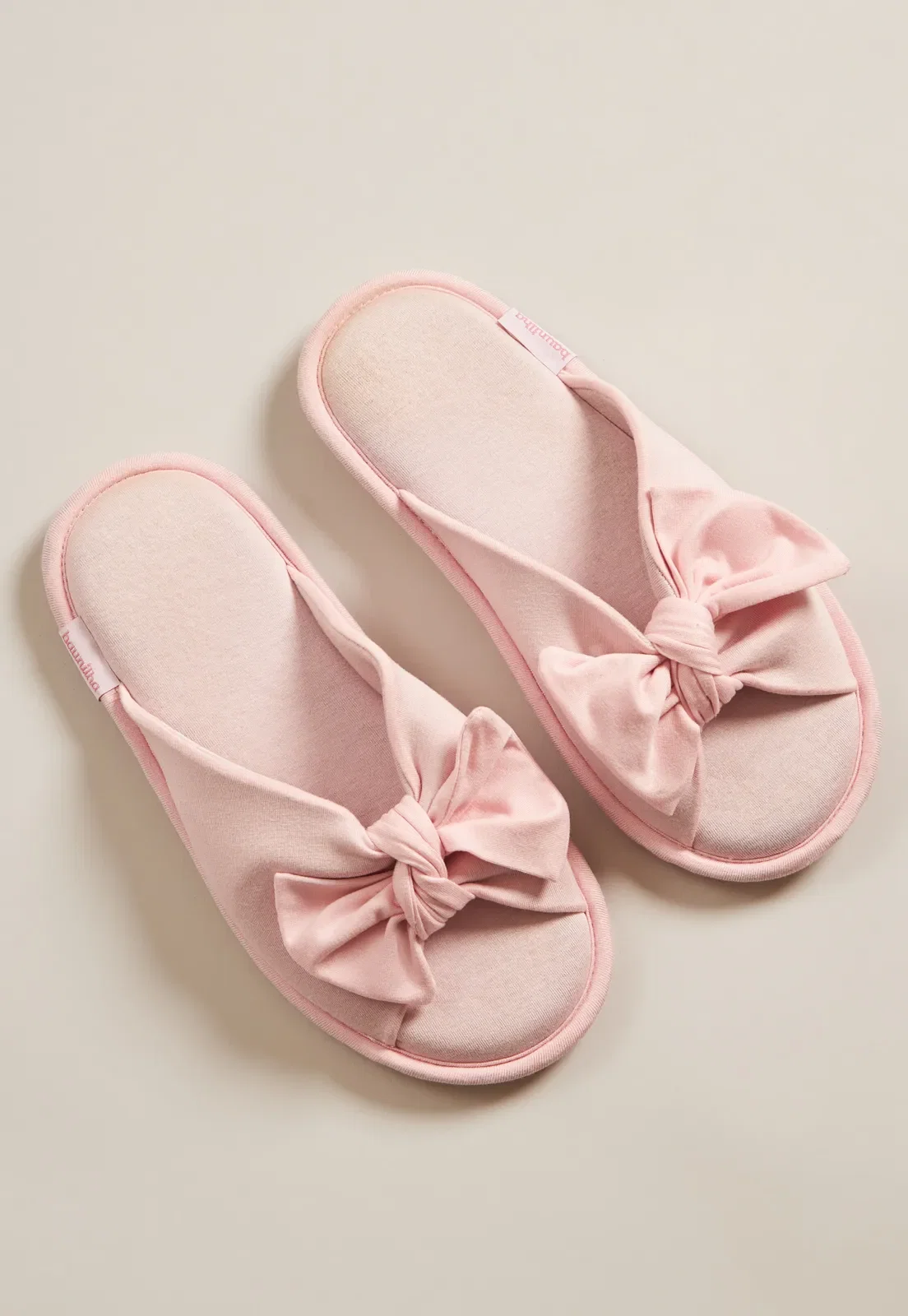 Pantufa Aberta De Viscose Stretch Baunilha