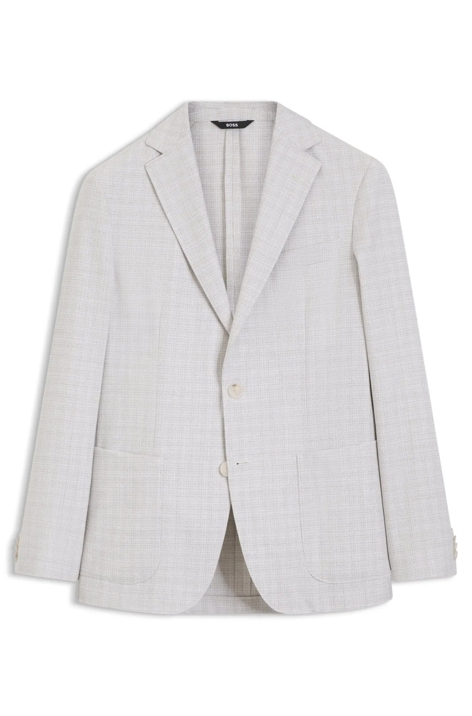 Blazer Slim Fit Em Lã Virgem E Algodão — imagem 1
