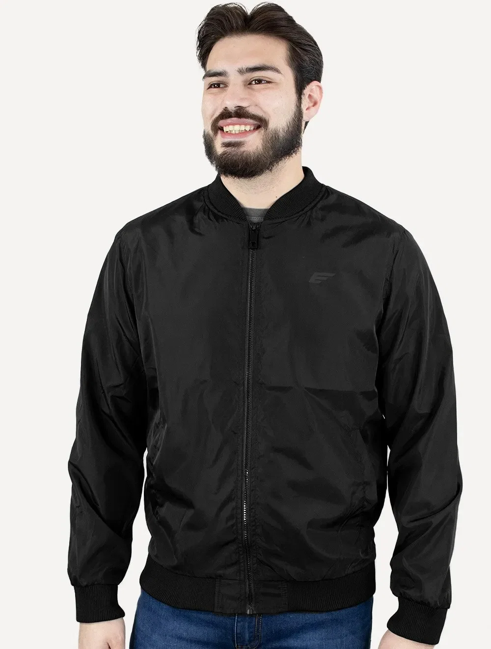 Jaqueta Ellus Masculina Nylon Light Bomber Pocket Preta