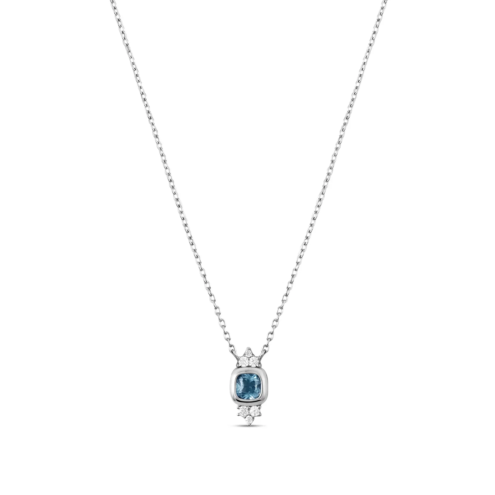 Colar Life Constelação II em Prata 925 com Zircônia Azul e Incolor, 45 cm
