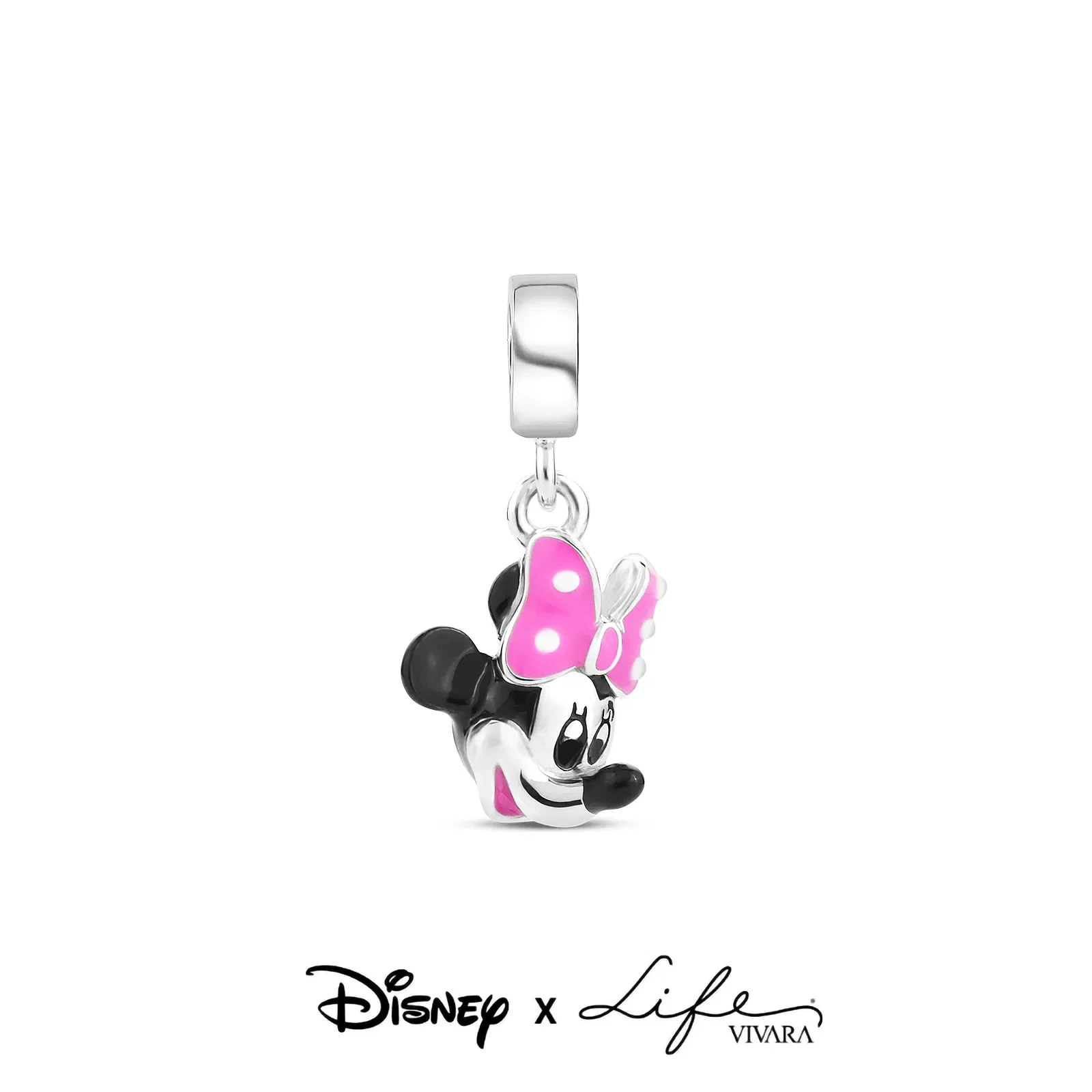 Pingente Life Disney Minnie II em Prata 925 com Esmalte — imagem 1