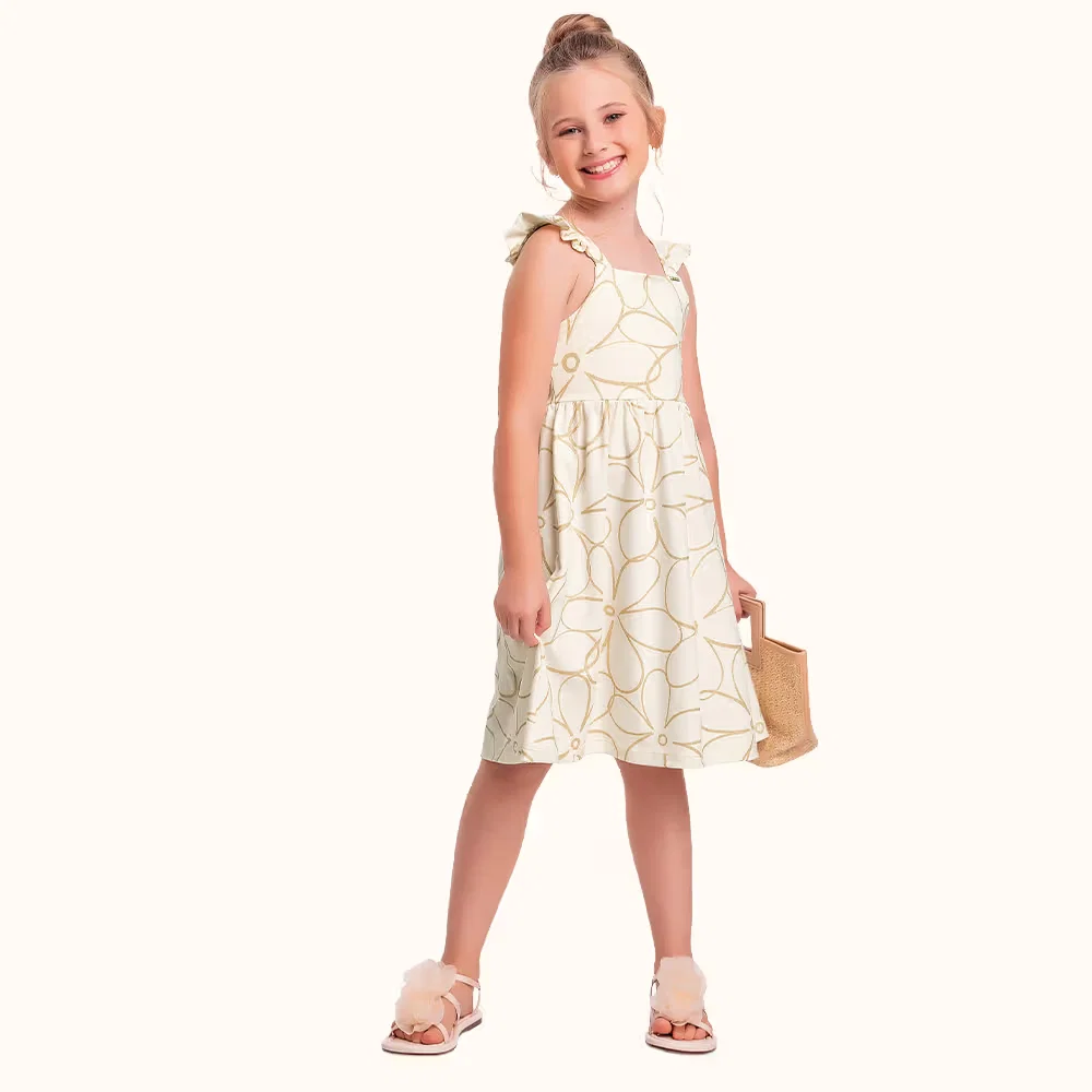Vestido em cotton leve floral